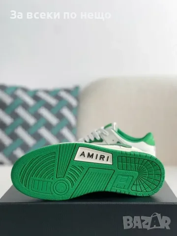Amiri Skel Top Low Sneakers "White/Green" Унисекс👟Мъжки Маратонки👟Дамски Маратонки Код ch17, снимка 3 - Маратонки - 55412821
