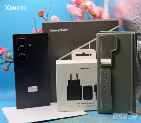 ГАРАНЦИОНЕН!!! Samsung Galaxy Z Fold7, 12GB RAM, 256GB, 5G, Jetblack + аксесоари 