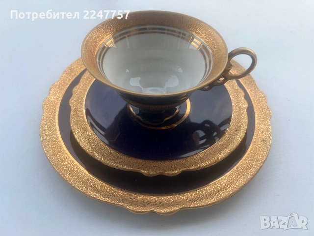 Троен сет Meissen handgemalt 