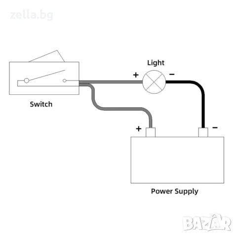 ON/OFF бутон за автомобил и мотор 12V/24V DC 10A с лепящ монтаж и 60 см кабел 10461, снимка 12 - Друга електроника - 54703451