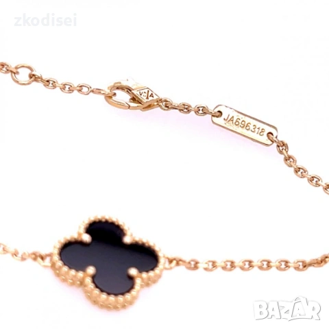 Златна дамска гривна Van Cleef 3,70гр. 17,5см. 14кр. проба:585 модел:37803-1, снимка 2 - Гривни - 54781191