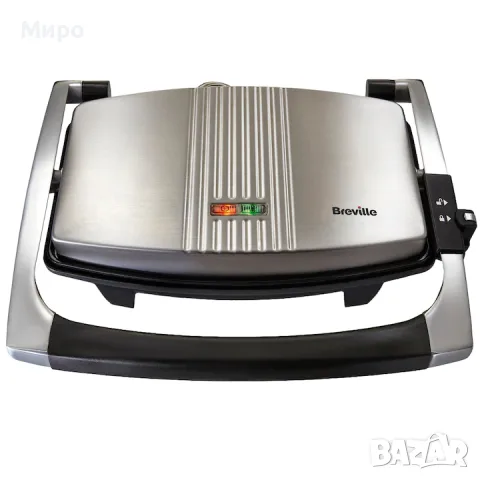 Сандвич тостер Breville Panini VST025X-01, 1000 W, Незалепващи плочи, Черен/Инокс