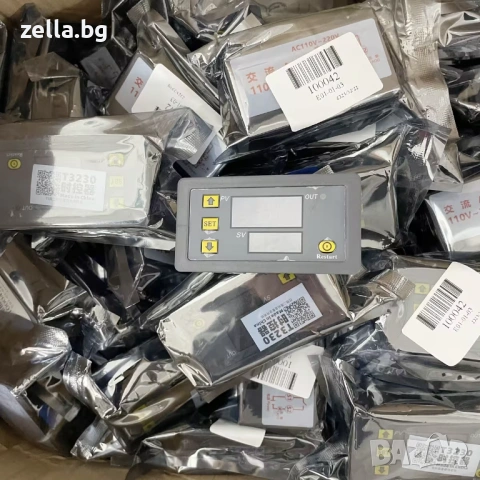 Програмируемо реле за време 220V | Дигитален таймер T1/T2 с двоен LED дисплей | 6 режима 10008, снимка 8 - Части и Платки - 54655901