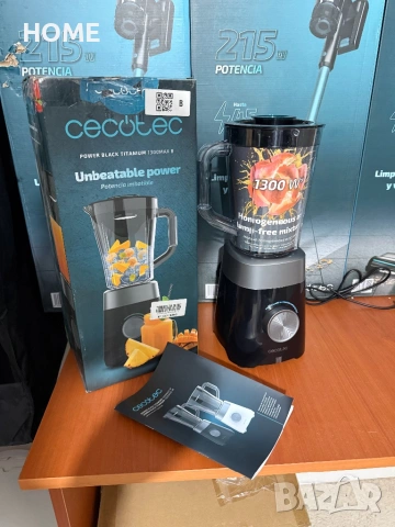 Блендер Cecotec, Power Black Titanium 1300MAX B, Настолен, 1300 W, Трошене на лед