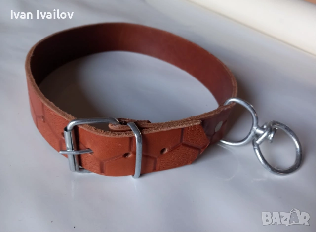 Луксозен нашийник с орнаменти и върток – 4 см широк