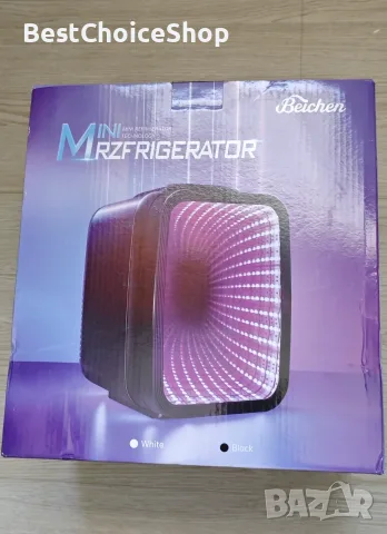 Мини хладилник BEICHEN за 4 л / 6 кутии, тих малък хладилник с 7 RGB, снимка 7 - Хладилници - 55608306
