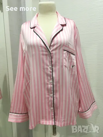 Victoria's Secret Pink Iconic Stripe горница на пижама L, снимка 2 - Пижами - 55667746