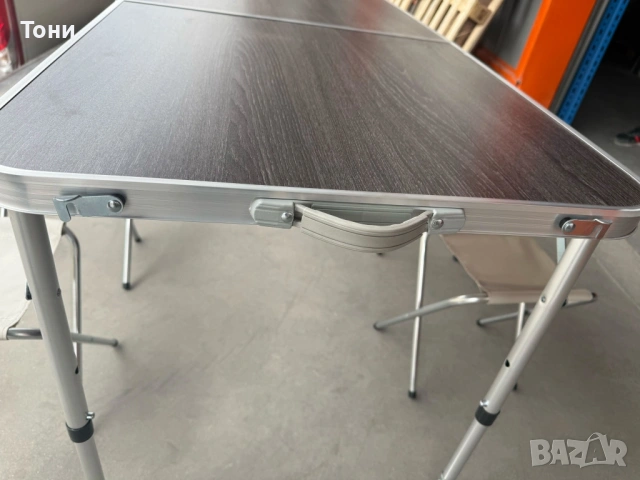 Комплект сгъваема къмпинг маса с 4 стола, регулируема височина, дизайн "куфар" , снимка 7 - Къмпинг мебели - 53955124