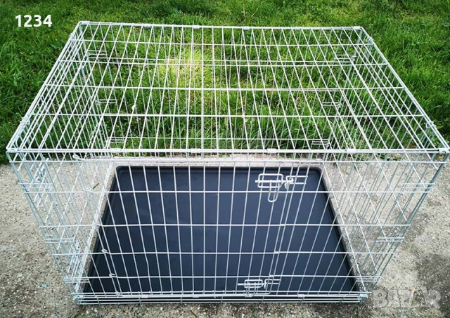 голяма метална клетка за куче 108x73x78см за транспорт и стационар 