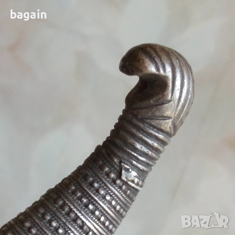 Сребърна кания, кама, ханджар, ятаган., снимка 3 - Антикварни и старинни предмети - 55278018