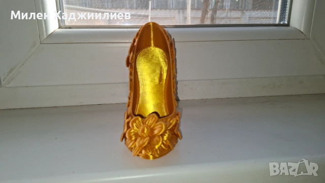 Дамска обувка с цветя - сувенир, снимка 2 - Декорация за дома - 54321577