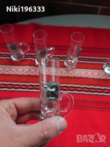 Луксозен немски комплект чаши за шнапс/ликьор - 6 бр., снимка 5 - Други ценни предмети - 54123690