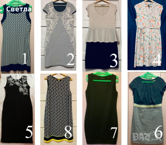 Разпродажба-Всичко по 5 евро за бр.Рокли,туники,блузи-нови и запазени, Размерите са S, M, L, XL,XXL, снимка 2 - Рокли - 54007044