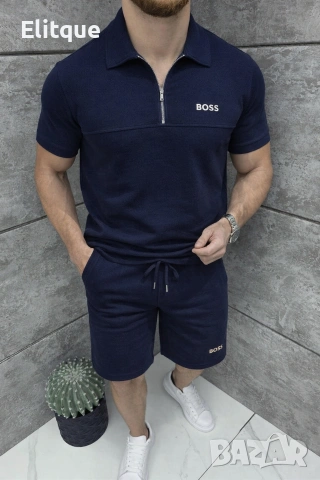 висококачествени мъжки летни екипи hugo boss с бродирано лого, снимка 2 - Спортни дрехи, екипи - 54384806