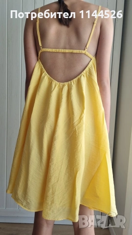 Жълта ефирна рокля H&M, XS