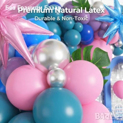 Нов 157 части розово син комплект за балонена арка за парти украса декорация, снимка 8 - Други - 54046967