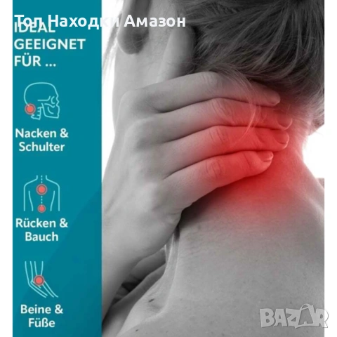 Шиацу масажор за врата с 8 масажни топки за раменете и врата,VITALmaxx, снимка 4 - Масажори - 54037447