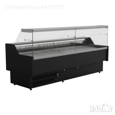 Хладилна витрина 382 л, +4/+10°C, LED, вентилирана, 1 врата, черна, снимка 2 - Обзавеждане на кухня - 54861185