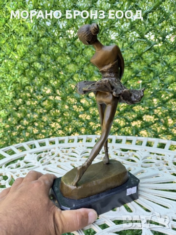 Луксозна масивна бронзова статуетка на балерина (Degas) – Истински бронз и мрамор, 2.6 кг, снимка 3 - Антикварни и старинни предмети - 55570820