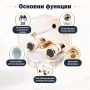 Бял театрален бинокъл с дръжка 3×25 за театър опера концерти подарък увеличение 3X луксозен, снимка 3