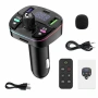 FM трансмитер за кола MP3 Bluetooth зарядно RGB подсветка USB SP01418 A11, Bluetooth връзка, снимка 1