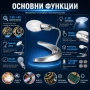 Увеличителна настолна лупа с LED осветление лед лампа регулируемо чупещо се рамо за четене гоблени, снимка 2