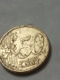 50 евро цента 1999 г Белгия.С дефект., снимка 2