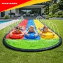 Водна пързалка с три писти и фонтан Kruzzel, с 3 надуваеми дъски, 480x210см, снимка 2