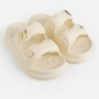 Дамски джапанки buckle екрю с двойна каишка и златни pins_1261636, снимка 2
