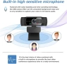 EYONME W6 Full HD 1080P USB уеб камера с микрофон за компютър или лаптоп - 2MP сензор - кодек H.264, снимка 4