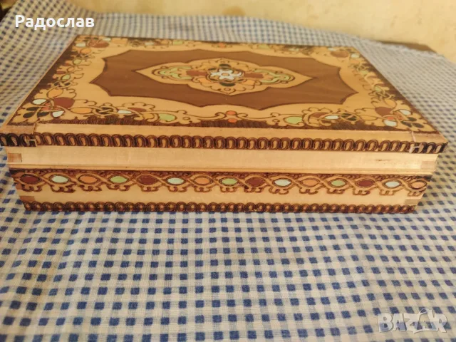 Стара дървена табакера, снимка 5 - Табакери - 55382437