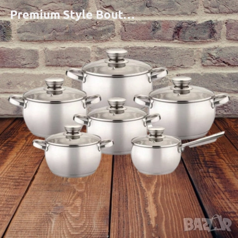 Комплект тенджери Bohmann, 16K/16/18/20/22/24см - 2.1л./2,1л./2.9л./3.9л./5.1л./6.6л., снимка 4 - Други стоки за дома - 54052988