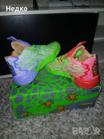 🐢 НОВИ! Puma MB.04 x TMNT – Raphael & Donatello (Limited Edition), снимка 6 - Маратонки - 54231786