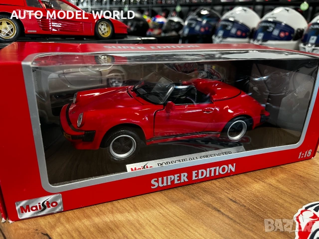 Колекционерки модел метална количка MAISTO PORSCHE 911 SPEEDSTER 1989 1:18 88.01 лв. / 45 €, снимка 7 - Колекции - 55012683