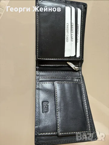Мъжки портфейл от естествена кожа с RFID защита, снимка 5 - Портфейли, портмонета - 55647277