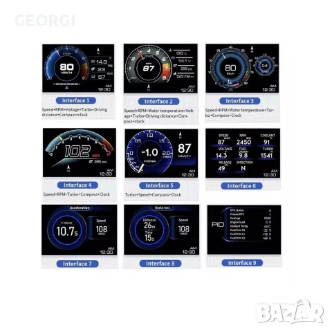 Mobilly допълнителен бордов компютър, бордов дисплей HUD A501, LCD, OBDII, снимка 3 - Аксесоари и консумативи - 55494567