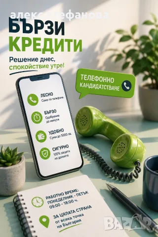 бързи кредити - обслужване на цялата страна 