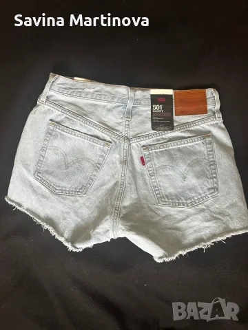 Къси денкови панталонки  levi’s 501, снимка 2 - Къси панталони и бермуди - 55412513