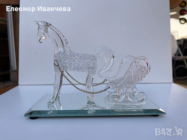 Кристално конче с каляска ръчна изработка