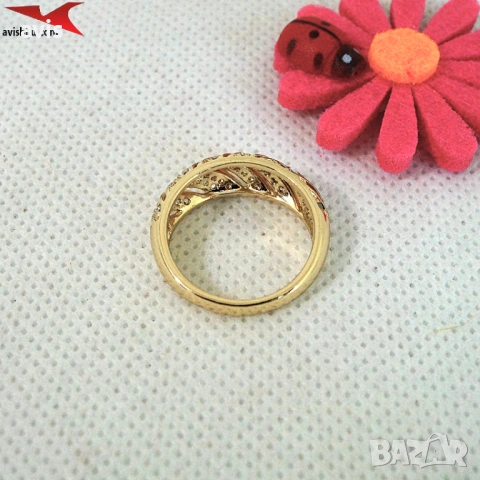 Пръстен с 14К златно покритие 224866, снимка 2 - Пръстени - 54098444