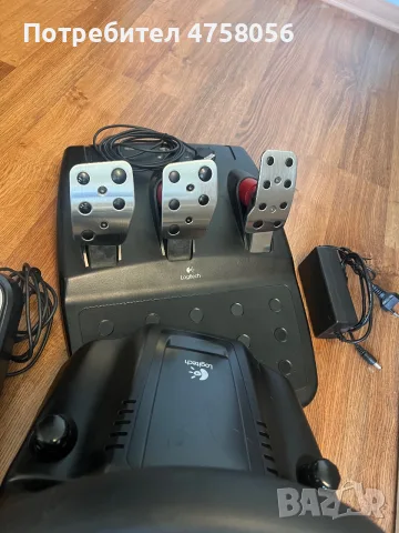Logitech G27 Като Нов, пълен комплект, снимка 5 - Джойстици и геймпадове - 55451960
