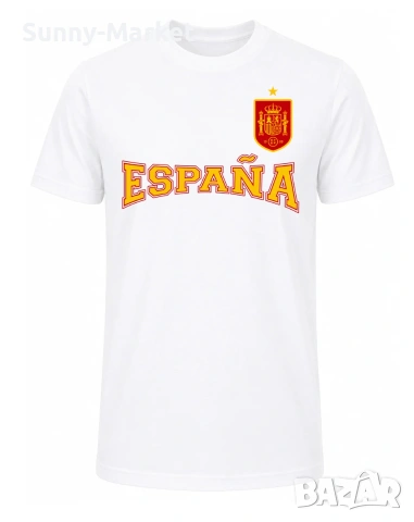 Футболна тениска Испания фланелка с къс ръкав Spain мъжка тениска различни цветове, снимка 2 - Тениски - 55152663