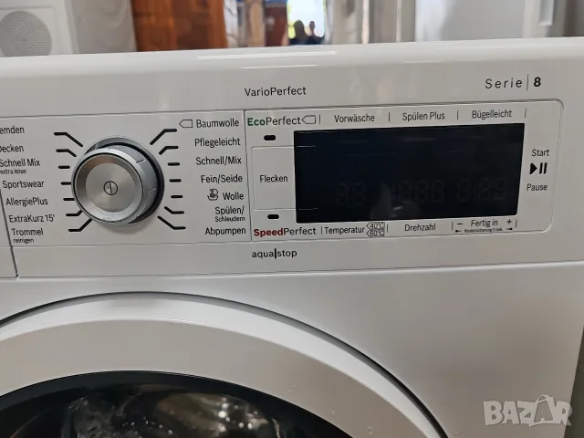 Пералня Бош Bosch Serie 8 A+++ 8кг Made in Germany с две години гаранция!, снимка 3 - Перални - 55685318