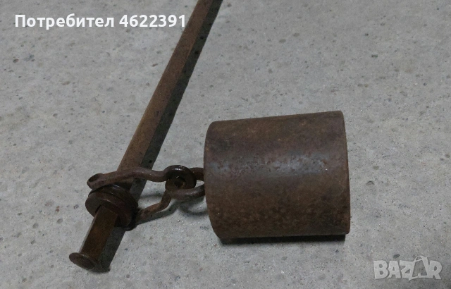 Стар кантар паланца 100кг, снимка 3 - Антикварни и старинни предмети - 54421768