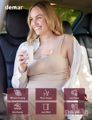 Помпа за кърма Momcozy S9 Pro, светло розова, 1 брой, снимка 2 - Помпи за кърма - 54015504