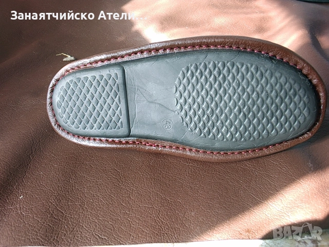 Домашни Чехли от Естествена Кожа , снимка 3 - Чехли - 54380086