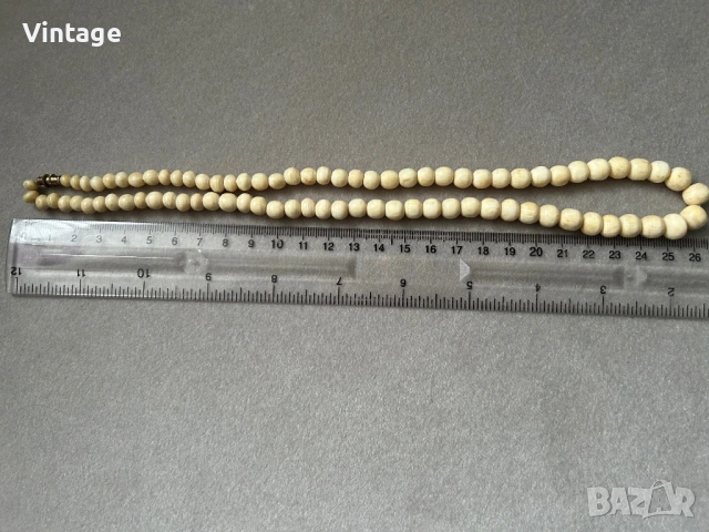 Антикварно колие от слонова кост , снимка 5 - Колиета, медальони, синджири - 54052870