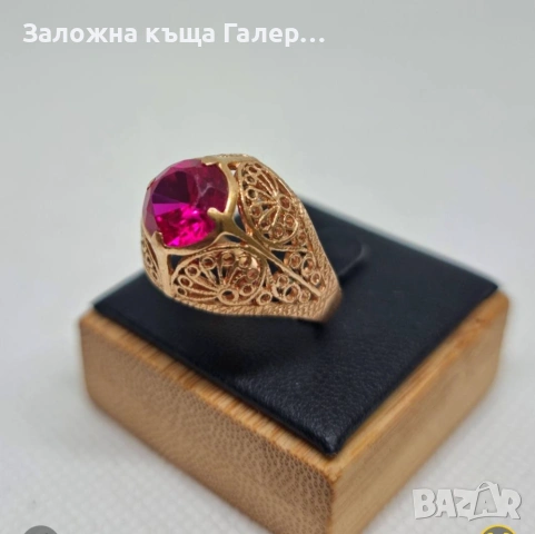 Винтидж златен пръстен – съветско злато, 583, 5,10г, снимка 5 - Пръстени - 54215649