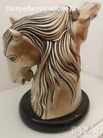 Двойка декоративни скулптури „Cavalli (Коне)“ – S. Barbieri за Mida's, Италия, около 1970 г., снимка 5 - Антикварни и старинни предмети - 55638627