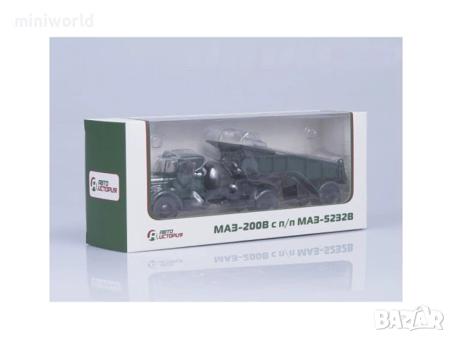 МАЗ 200В с полу-ремарке 5232В - мащаб 1:43 на Авто История моделът е нов в кутия, снимка 6 - Колекции - 54697557